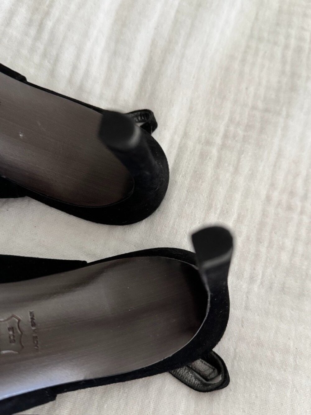 Stuart Weitzman Black Suede Slingback Heels,New, High Quality, Size: 8.5 - Picture 9 of 9